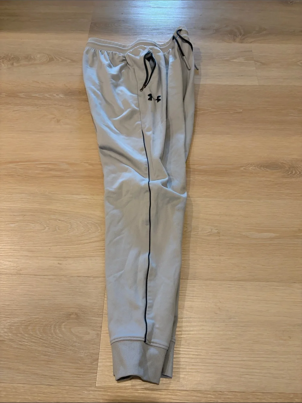 Under Armour Light Gray Men's Performance Joggers with Black Trim